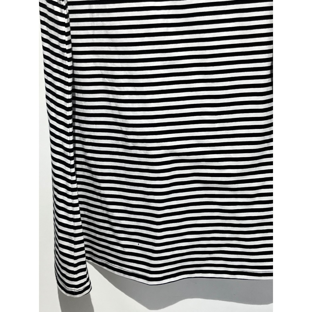 Torrid Striped Sleeveless Zip Up Mock Neck Foxy Top Black White 4 4X 26 NEW - Picture 4 of 10